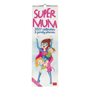 Legami - Calendario de pared Súper Mamá 2027 - 16 x 49 cm