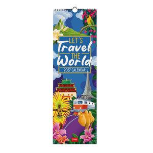 Legami - Calendario de Pared Let's Seyahat World 2027 - 16 x 49 cm