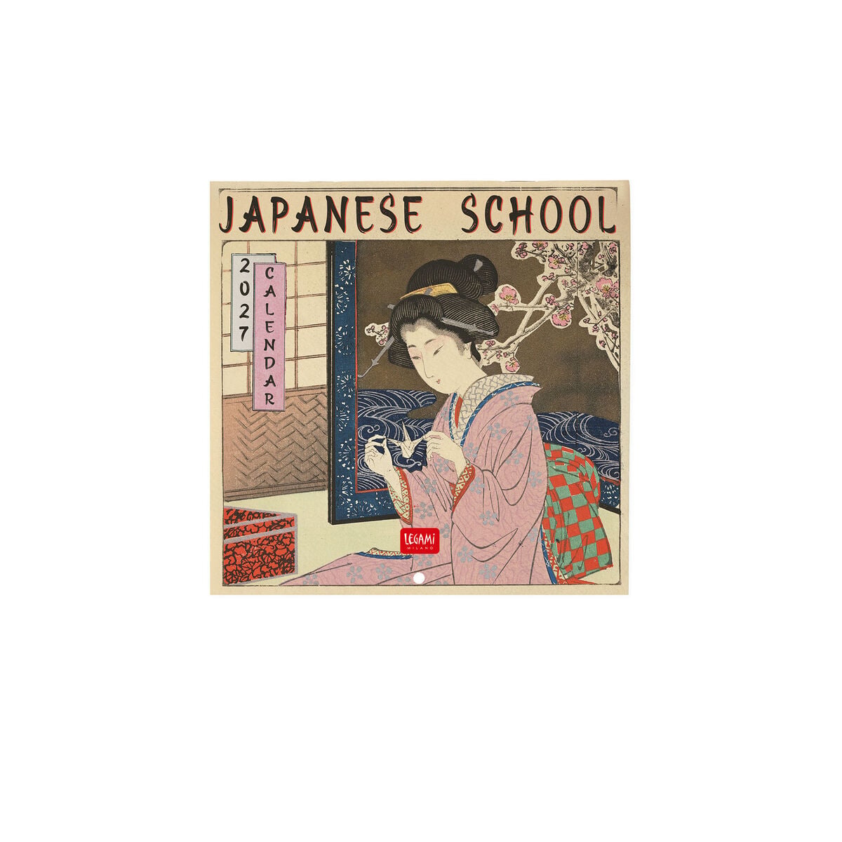 Legami - Calendario de pared Japanese School 2027 - 18 x 18 cm