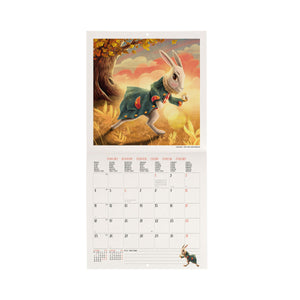 Calendario de pared Legami - Alicia en el País de las Maravillas 2027 - 18 x 18 cm