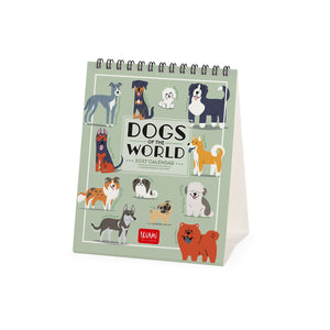 Legami - Calendario de mesa Dogs World 2027 - 12 x 14,5 cm