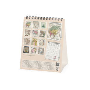 Legami - Calendario de escritorio Vintage Maps 2027 - 12 x 14,5 cm