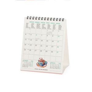 Legami - Calendario de Escritorio Cutie Foodie 2027 - 12 x 14.5 cm