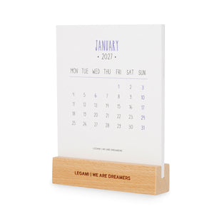 Legami - Calendario con base de madera - 2027