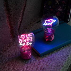 Legami - Lámpara de mesa decorativa con forma de bombilla - Corazón - Bulb Fiction
