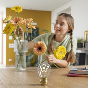 Legami - Lámpara de mesa decorativa con forma de bombilla - Daisy - Bulb Fiction