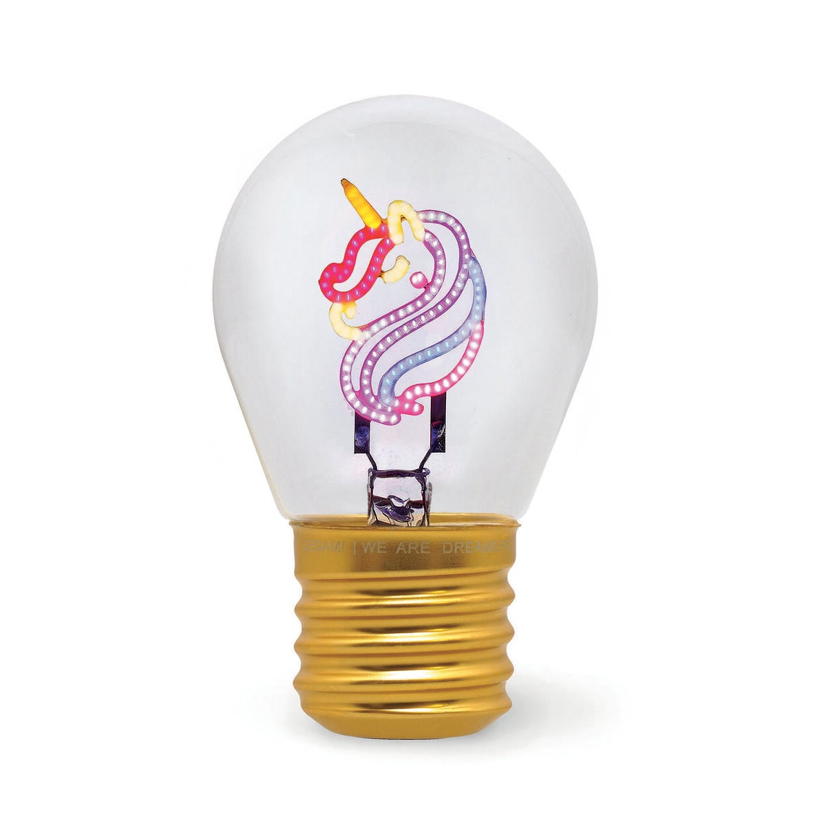 Legami - Lámpara de mesa decorativa con forma de bombilla - Unicornio - Bulb Fiction