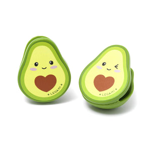Legami - Juego de 4 clips para bolsa - Aguacate