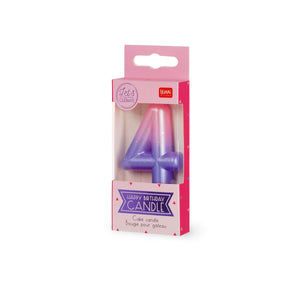 Legami - Vela de cumpleaños rosa - 4 - Vela de Feliz Cumpleaños