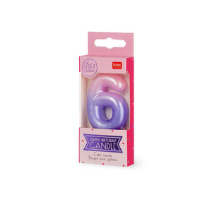 Legami - Vela de cumpleaños rosa - 6 - Vela de feliz cumpleaños