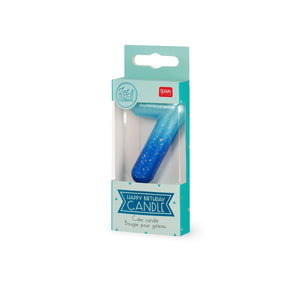 Legami - Vela Azul de Cumpleaños para Tarta - 7 - Vela de Feliz Cumpleaños