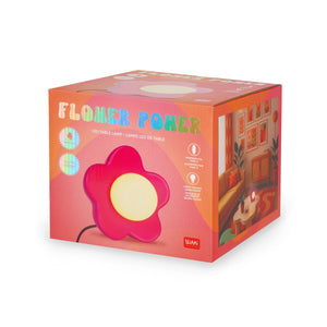 Legami - Matte Pink Led Table Lamp - Flower Power