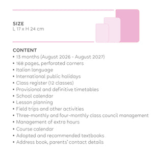 Legami - Agenda Semanal de 13 Meses para Profesores 2026/2027 - Sunrise Lover