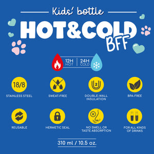 Legami - Botella Térmica Niños - Panda - Hot&Cold BFF