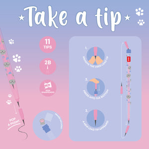 Legami - Kitty Apilable Lápiz con Goma - Take a Tip