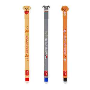 Legami - Set de 3 Erasable Pens - Fur-ever Amigos