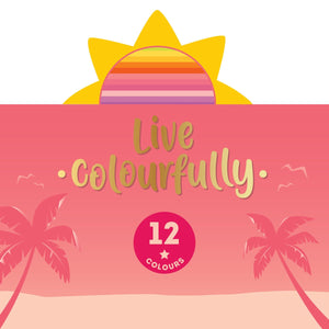 Legami - Set de 12 lápices de colores en paleta Sunset - Live Colourfully