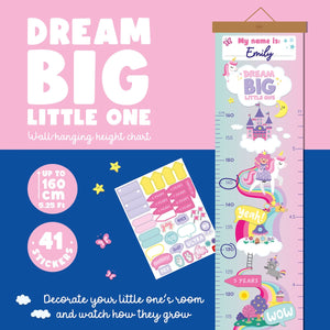 Legami - Tabla de altura para colgar en la pared - Unicornio - Dream Big Little One
