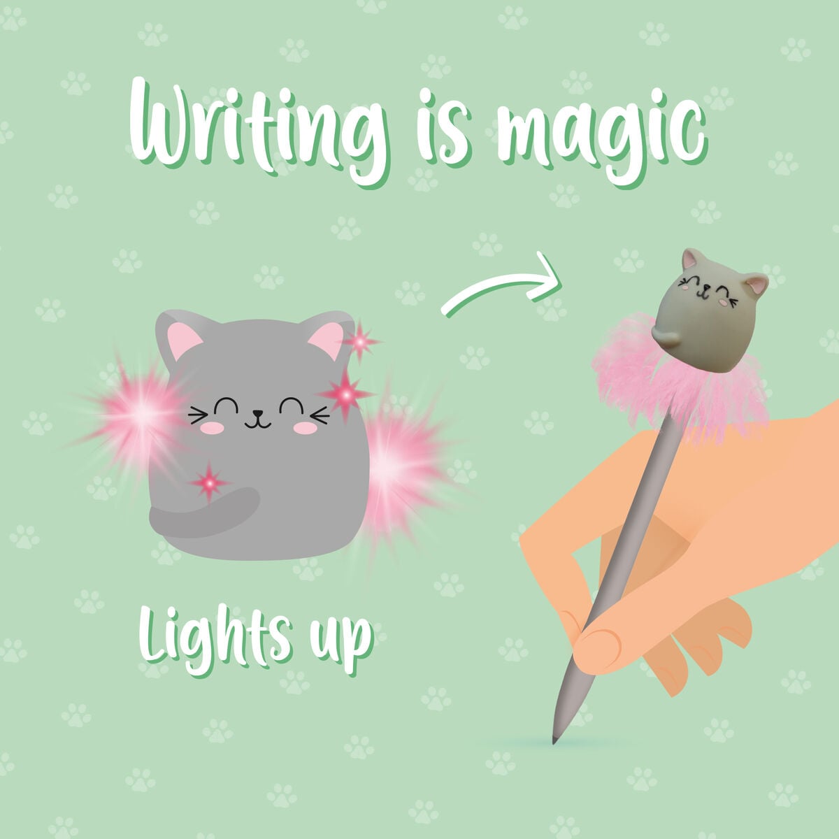 Legami - Bolígrafo luminoso - Kitty - Escribir es magia