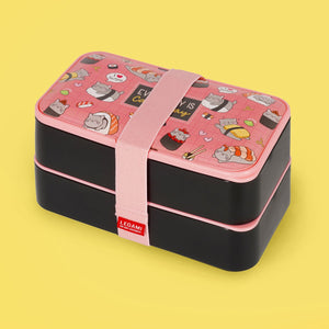 Legami - Fiambrera Bento de 1200 ml - Sushi Cat - Fiambrera Bento