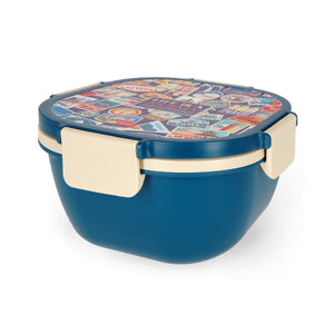 Legami - Fiambrera Bento de 1700 ml - Pegatinas de Viaje - Fiambrera Bento