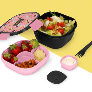 Legami - Fiambrera Bento de 1700 ml - Gato Sushi - Fiambrera Bento