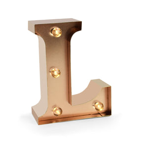 Legami - Letra decorativa luminosa oro rosa - L - Mini luz decorativa