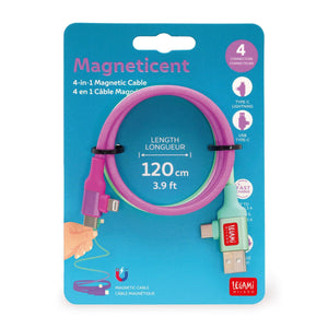 Legami - Cable de carga y sincronización magnético 4 en 1 - Magneticent