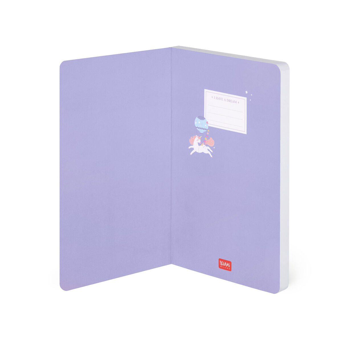 Legami - Cuaderno de fotos rayado con tapa dura ilustrada - Unicornio