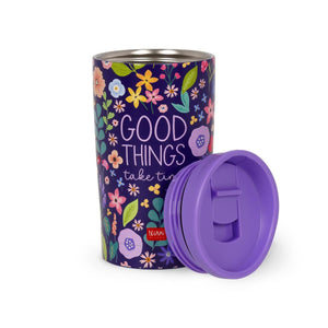 Legami - Vaso térmico de 275 ml - Flores - Frío y caliente
