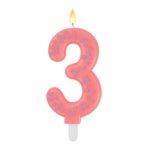 Legami - Vela de Cumpleaños Maxi Rosa - 3 - Vela Maxi