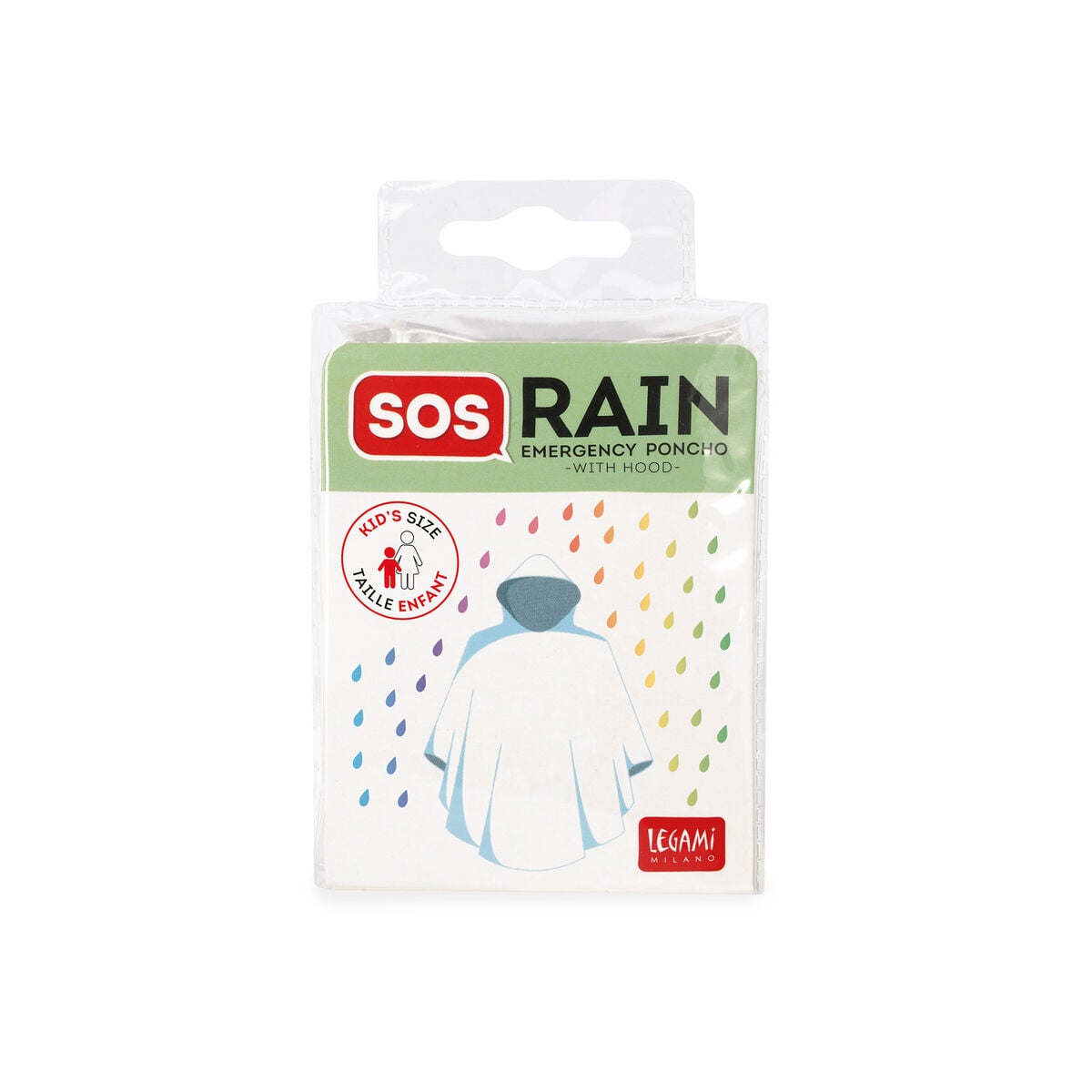 Legami - Poncho impermeable para niños - SOS Lluvia - Talla infantil