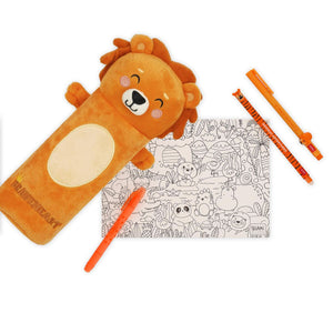 Legami - Estuche de peluche de león "Rey" - ¡Súper suave!
