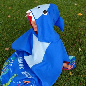 Legami - Poncho de Toalla de Tiburón para Niños - Kids Poncho