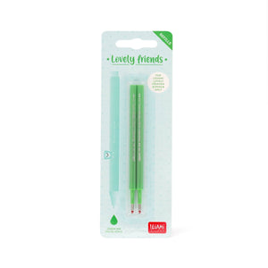 Legami - Set de 2 recambios bolígrafos de gel Sweet Animals - Tinta verde