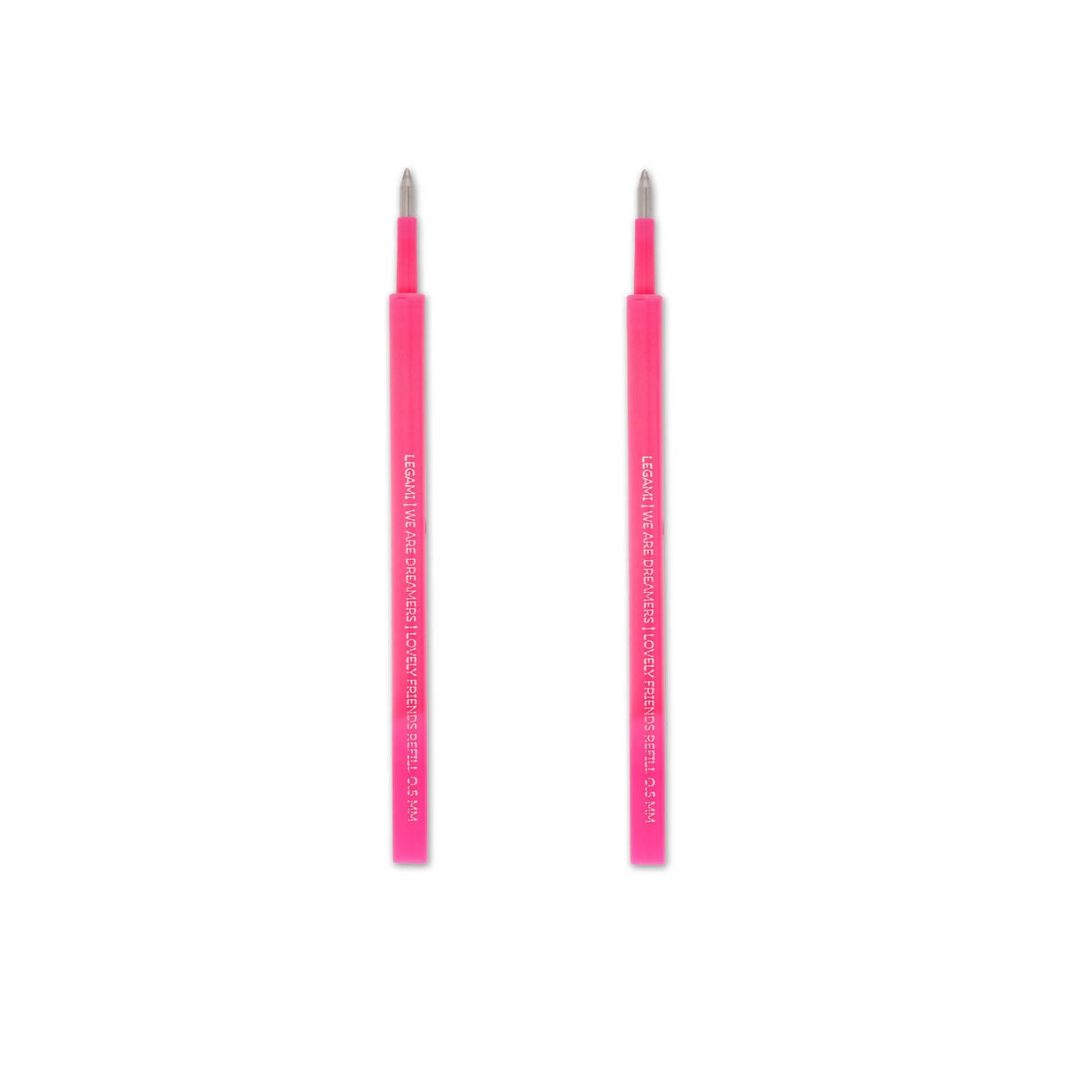 Legami - Juego de 2 recambios bolígrafos de gel Sweet Friends - Tinta rosa neón