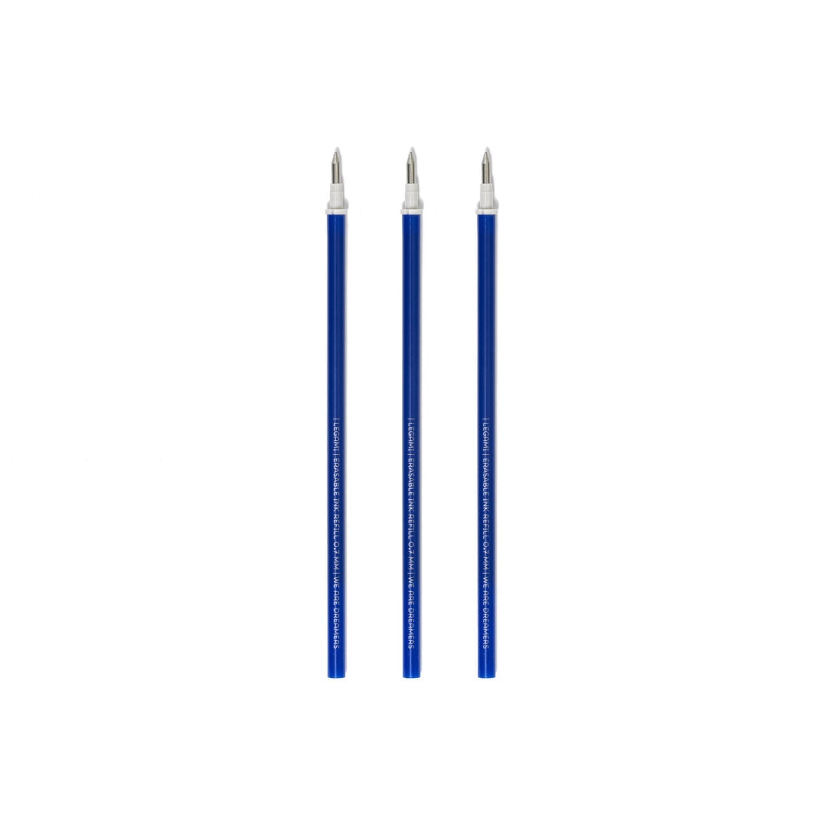 Legami - Recambios de bolígrafos borrables, set de 3 unidades - Tinta azul - Bolígrafo borrable
