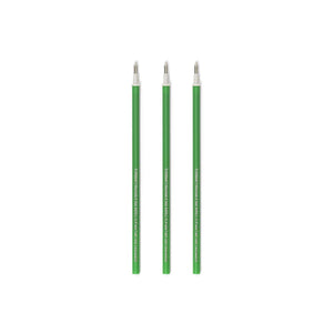 Legami - Recambios para bolígrafos borrables, juego de 3, tinta verde