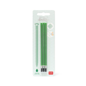 Legami - Recambios para bolígrafos borrables, juego de 3, tinta verde