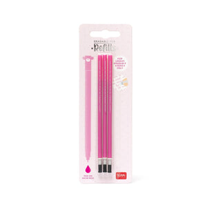 Legami - Set de 3 recambios para bolígrafos borrables - Tinta rosa - Bolígrafo borrable