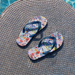 Legami - Chanclas con pegatinas de viaje, talla 44/45 Regular