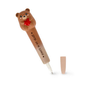 Legami - Bolígrafo de gel suave "Siempre en mi corazón" con diseño de oso de peluche - Aburrido