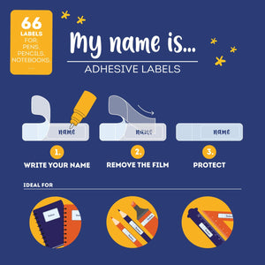 Legami - Etiquetas adhesivas con Protective Film - My Name Is... - Espacio