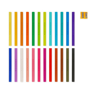 Legami - Juego de 24 lápices de colores con sacapuntas - Teddy Friends