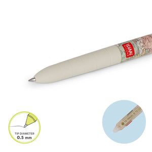 Legami - Bolígrafo de Gel Borrable de 3 Colores - Viaje - Make Mistakes