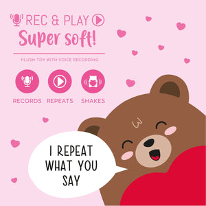 Legami - Peluche Toy con Grabación de Voz - Súper Suave Rec&Play