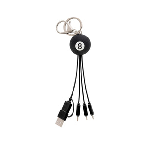 Legami - Llavero Cable de Carga 6 en 1 8 Ball - Link Up