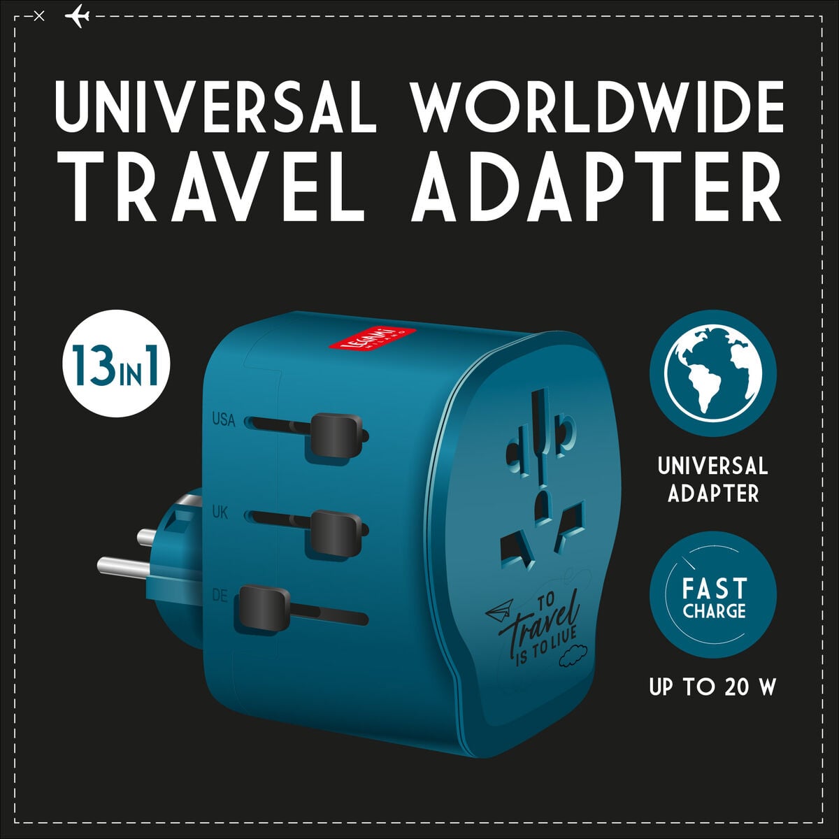 Legami - Adaptador de Viaje Universal