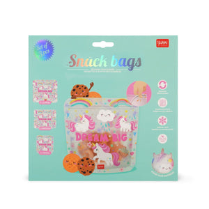 Legami - Set de 3 Reusable Snack Bags - Unicornio - Snack Bags