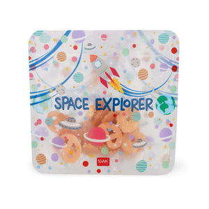Legami - Set de 3 Bolsas Reutilizables para Snacks - Espacio - Snack Bags